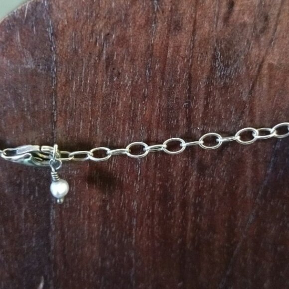 VINTAGE EXEX STERLING SILVER & MINI PEARL NECKLACE - Picture 4 of 7